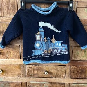 Kids Blue Train Sweater